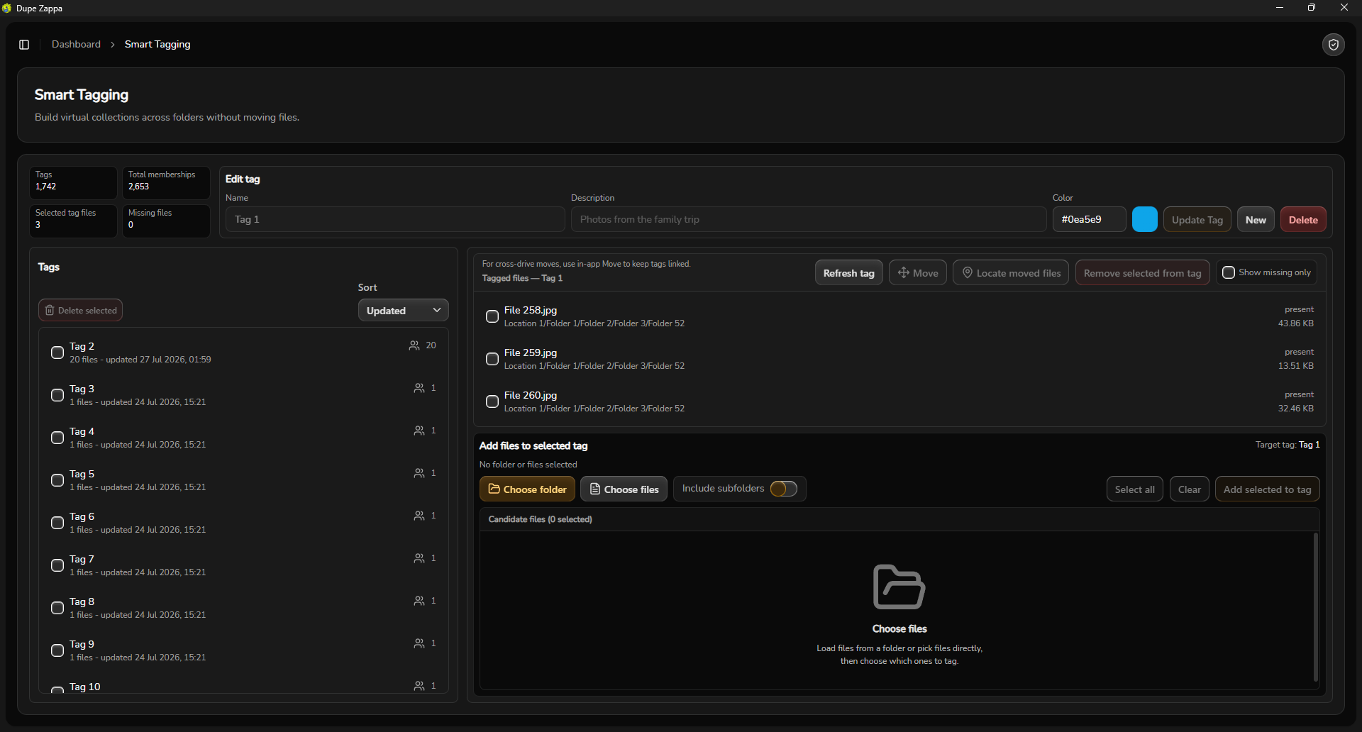 Smart Tagging and Virtual Collections